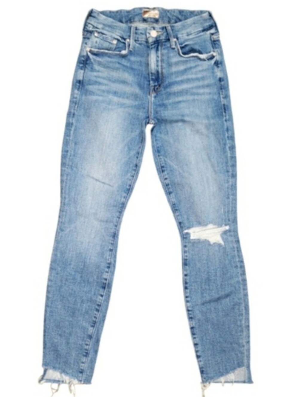 Mother The Looker Ankle Step Fray Jeans In Exposed Secret Sister - Picture 4 of 11